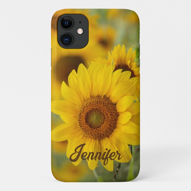 Sonnenblume Personalisiert Handy Abdeckung iPhone Case-Mate iPhone Hülle (Rückseite)
