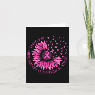 Sonnenblume Pink Ribbon Butterfly Brustkrebs Krieg Karte