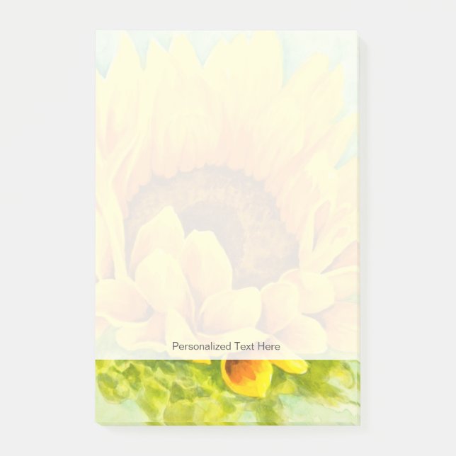 Sonnenblume Post-it Klebezettel (Vorderseite)
