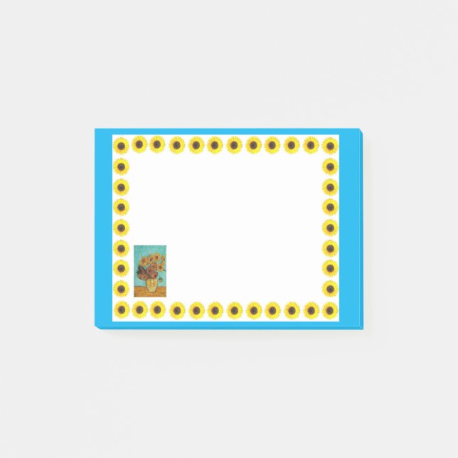 Sonnenblume Post-it Klebezettel (Vorderseite)