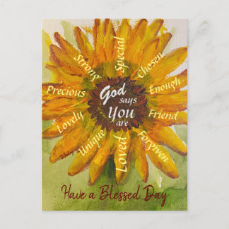 Sonnenblume Postkarte