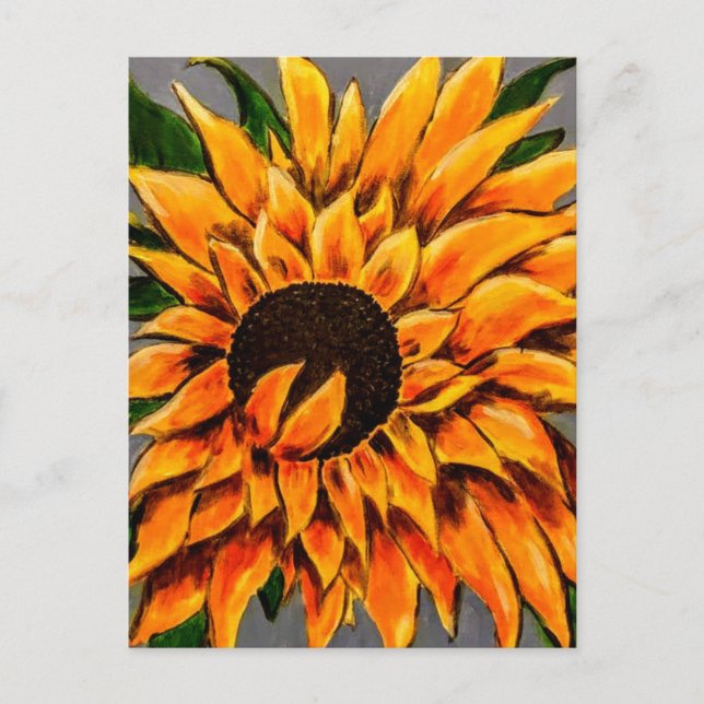 Sonnenblume Postkarte (Vorderseite)