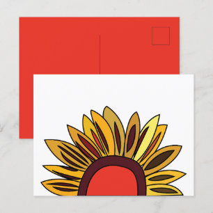Sonnenblume Postkarte