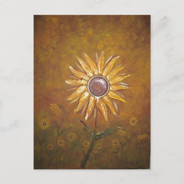 Sonnenblume Postkarte (Vorderseite)