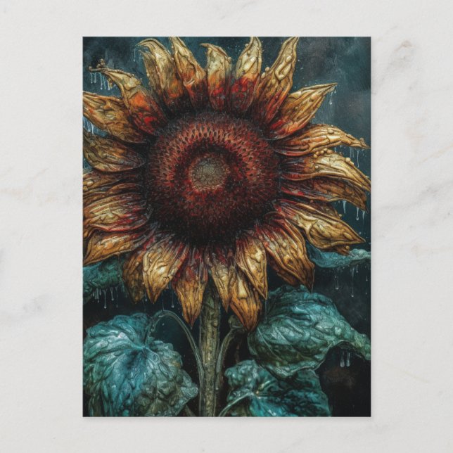 Sonnenblume Postkarte (Vorderseite)