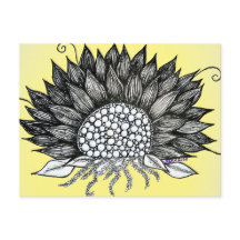 Sonnenblume Postkarte