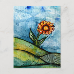 Sonnenblume Postkarte