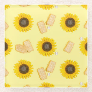 Sonnenblume Power Glasuntersetzer