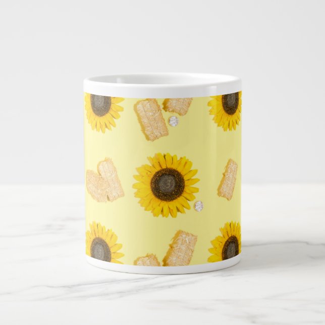 Sonnenblume Power Jumbo-Tasse (Vorderseite)