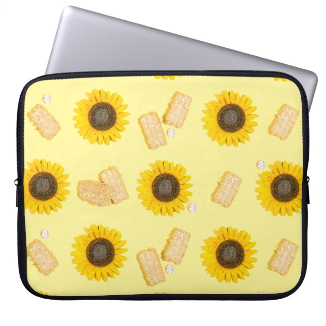 Sonnenblume Power Laptopschutzhülle (Vorderseite)