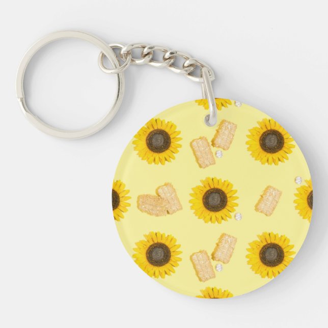 Sonnenblume Power Schlüsselanhänger (Vorderseite)