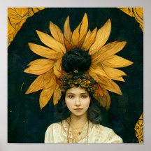 Sonnenblume Prinzessin Slava Poster