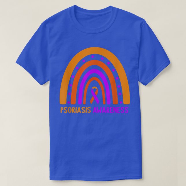 Sonnenblume Psoriasis Aufklärung Monat Orange und  T-Shirt (Design vorne)