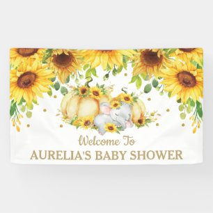 Sonnenblume Pumpkin Elephant Dusche Begrüßung Hint Banner