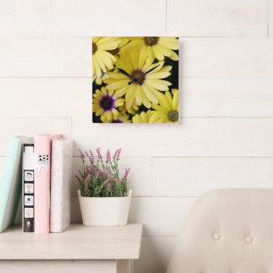 Sonnenblume Quadratische Wanduhr