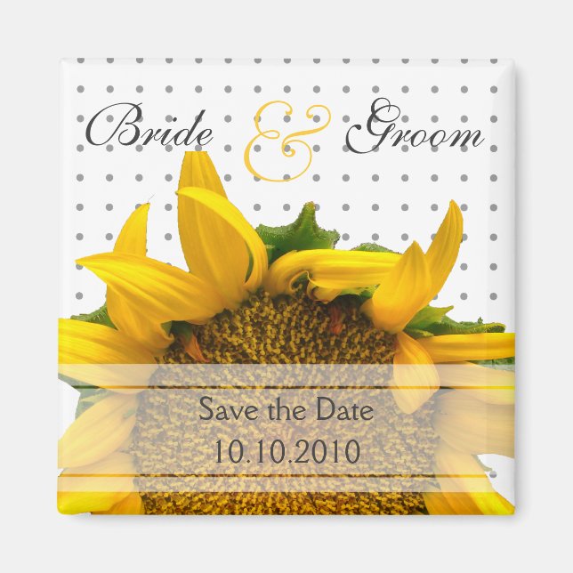 Sonnenblume Rett-the-Date Magnet (Vorne)