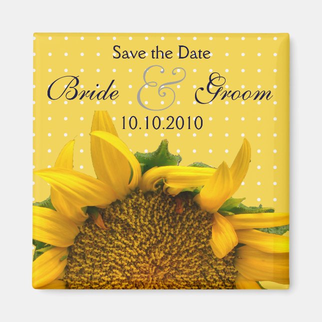 Sonnenblume Rett-the-Date Magnet (Vorne)