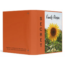 Sonnenblume-Rezept-Mappe