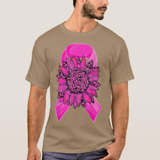 Sonnenblume Rosa Ribbon Brustkrebs Bewusstsein Fra T-Shirt