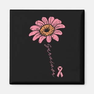 Sonnenblume Rosa Ribbon Brustkrebs Überleben Aware Magnet