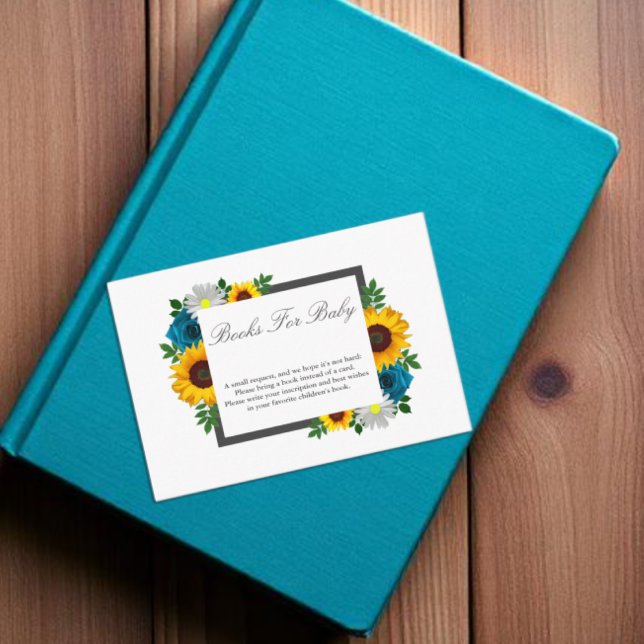 Sonnenblume Rose Daisy Floral Baby Dusche Begleitkarte (Von Creator hochgeladen)