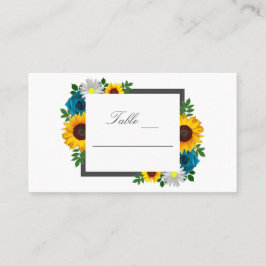 Sonnenblume Rose Daisy Floral Wedding Platzkarte