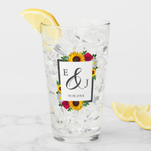 Sonnenblume Rose Gänseblümchen Herbst Blumen Hochz Glas