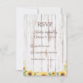 Sonnenblume RSVP Karte