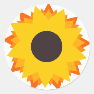 Sonnenblume Runder Aufkleber