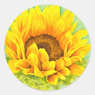 Sonnenblume Runder Aufkleber