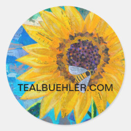 Sonnenblume Runder Aufkleber