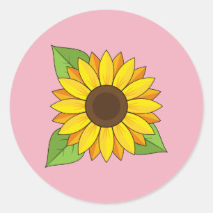 Sonnenblume Runder Aufkleber