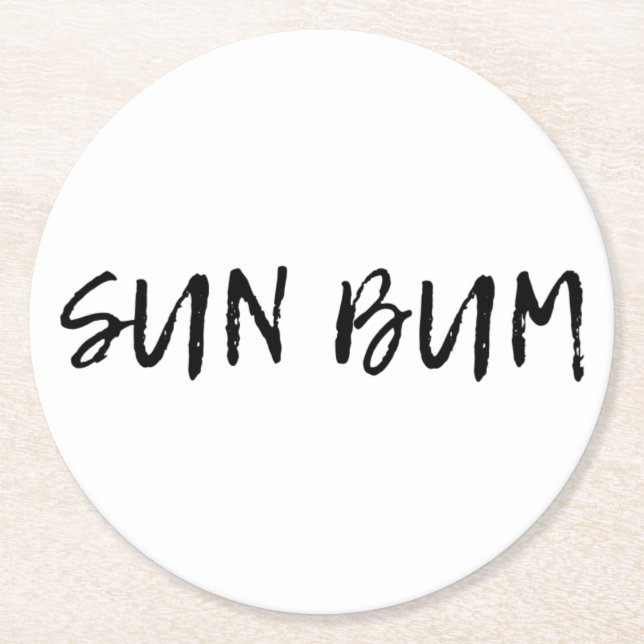 Sonnenblume Runder Pappuntersetzer (Vorderseite)