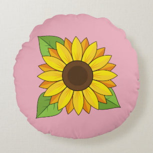 Sonnenblume Rundes Kissen