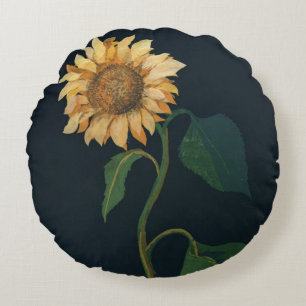 Sonnenblume Rundes Kissen