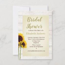 Sonnenblume Rustic Bridal Dusche Einladung