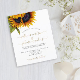 Sonnenblume rustikal elegante BUDGET Hochzeitseinl
