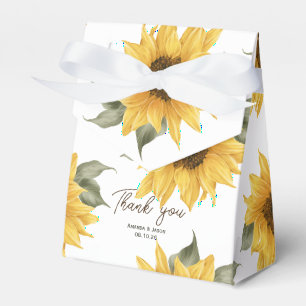 Sonnenblume, rustikale Hochzeit im Herbst Geschenkschachtel