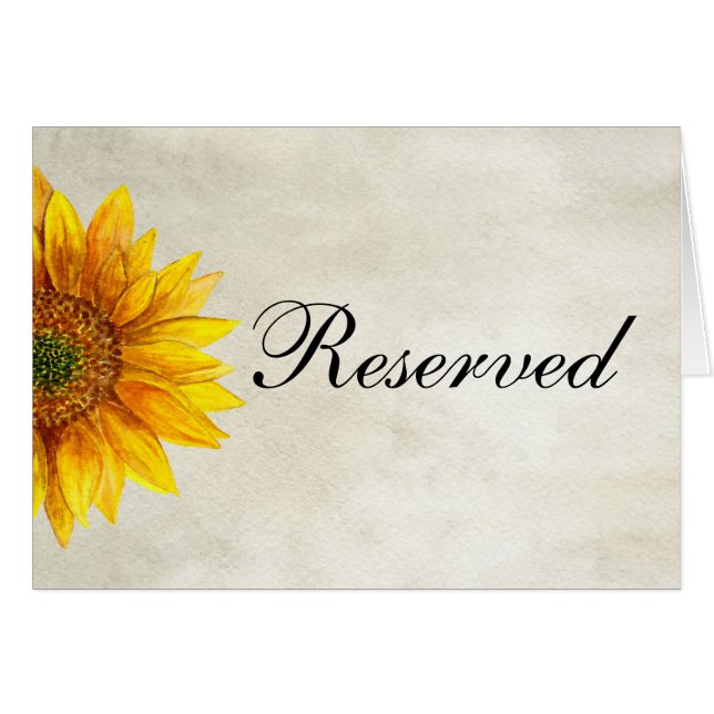 Sonnenblume. Rustikale Hochzeit. Ländervorwahl (Vorderseite (Horizontal))