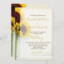 Sonnenblume Rustikale Hochzeit moderner Typografie