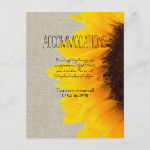 Sonnenblume Rustikale Hochzeitskarte