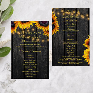 Sonnenblume rustikale Holz goldene Schrift Hochzei
