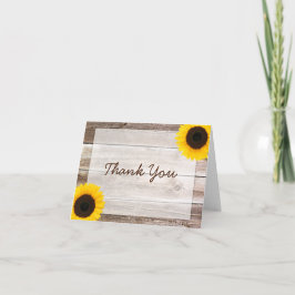 Sonnenblume Rustikales Barnholz Vielen Dank Dankeskarte
