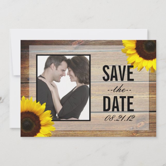 Sonnenblume Save the Date Einladung (Vorderseite)