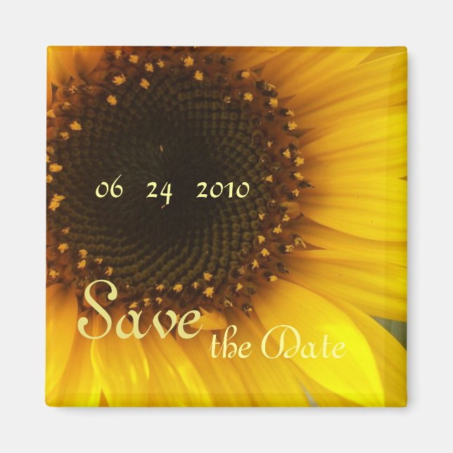 Sonnenblume Save the Date Magnet (Vorne)