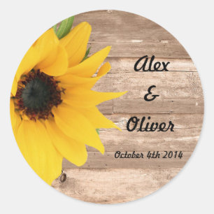 Sonnenblume Save the Date Umschlag Aufkleber