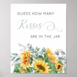 Sonnenblume schätzt wie viele Kisses Dusche Poster