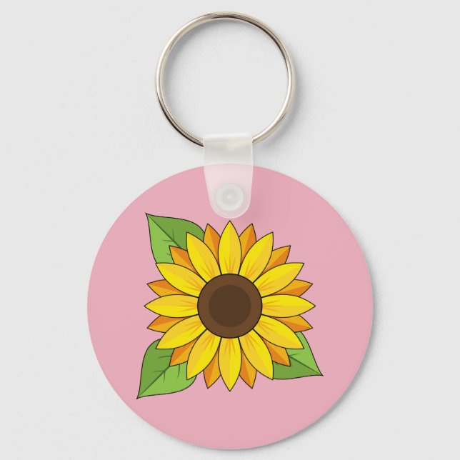 Sonnenblume Schlüsselanhänger (Vorderseite)