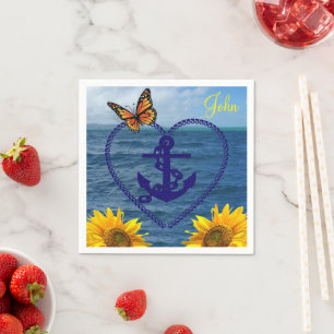 Sonnenblume Schmetterling Anchor Papier Napkins Serviette