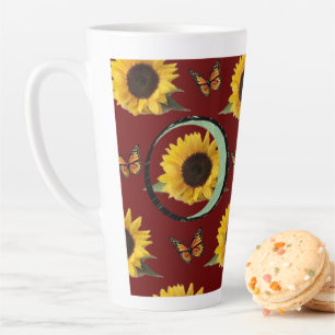 Sonnenblume Schmetterling Latte Tasse